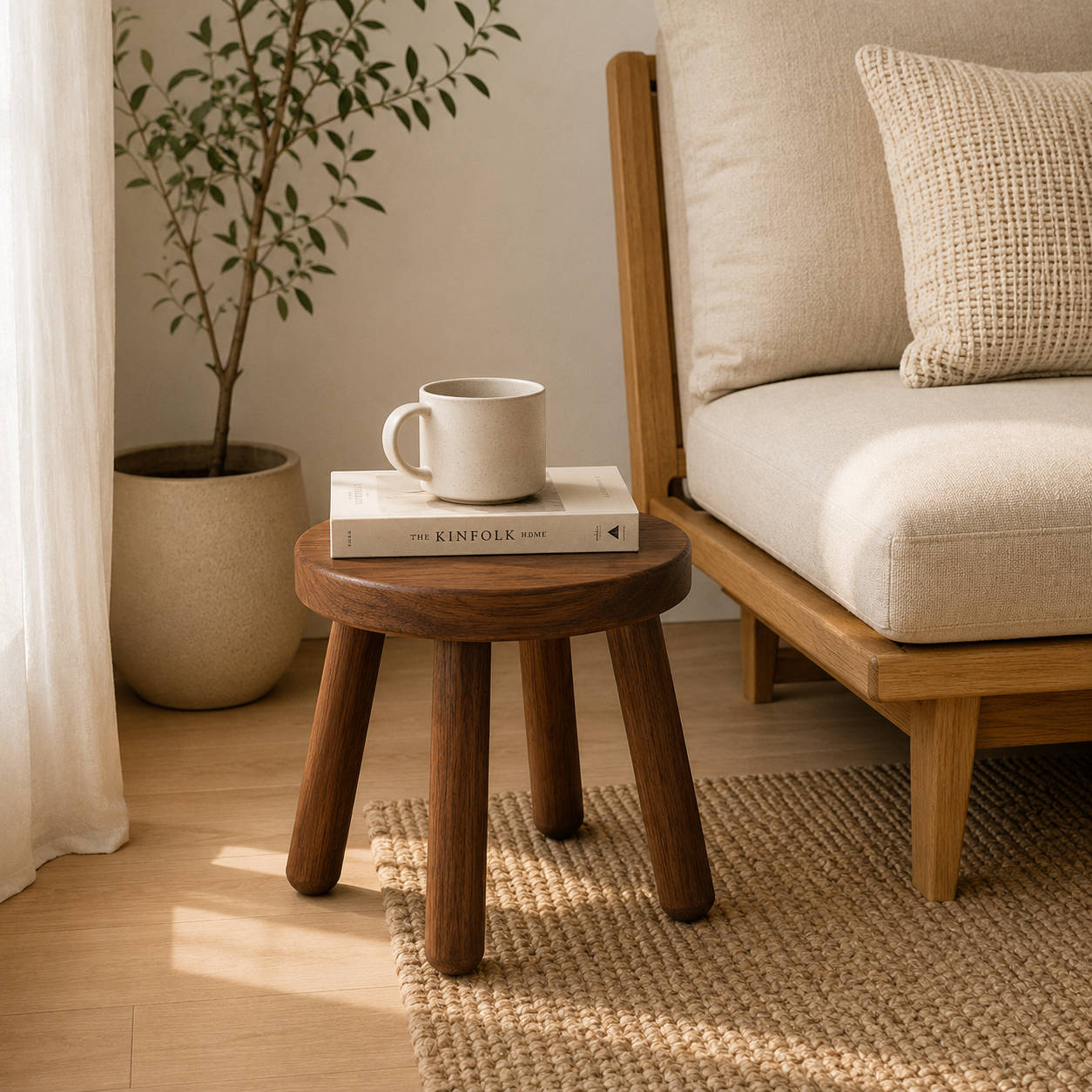 Norvia Holzhocker – Rund