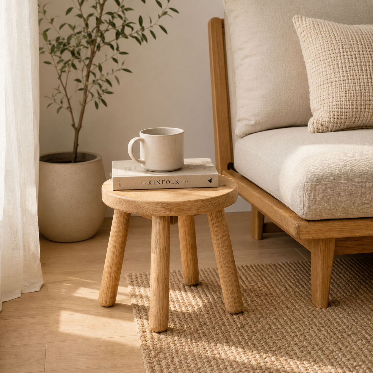 Norvia Holzhocker – Rund