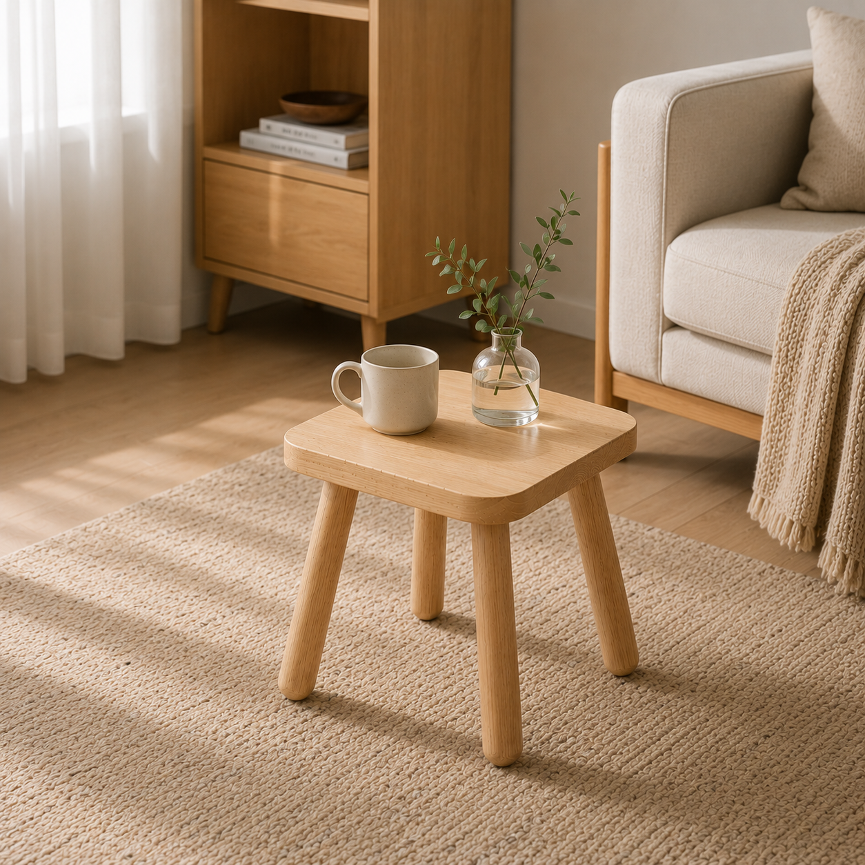 Norvia Holzhocker – Quadratisch