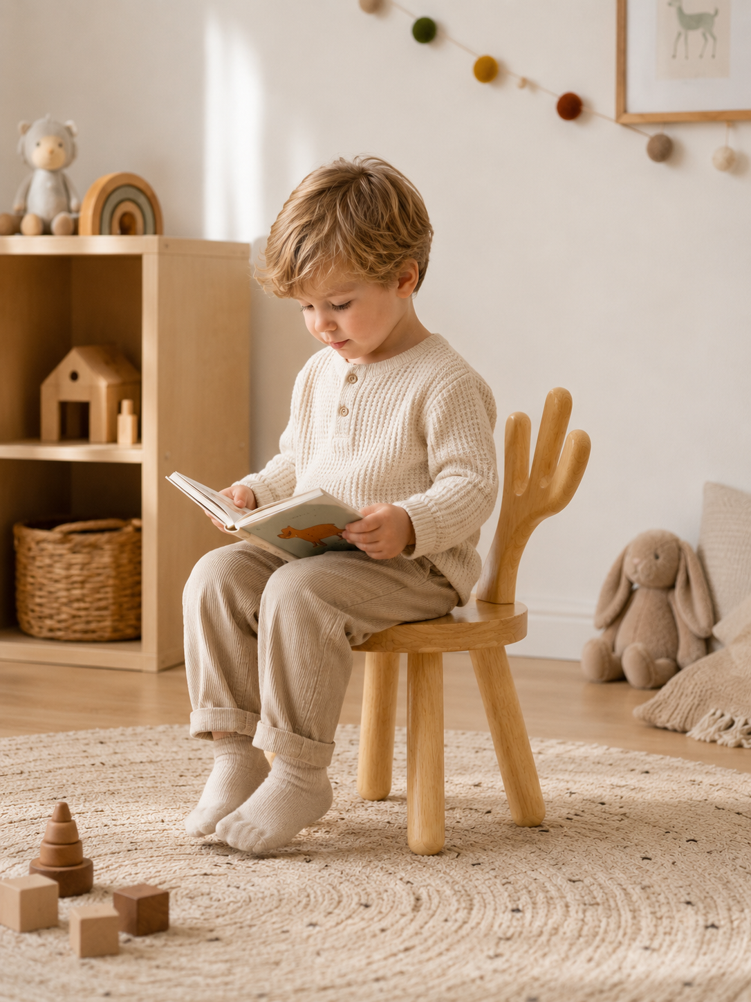 Norvia Kinderstuhl Hirsch – Massivholz
