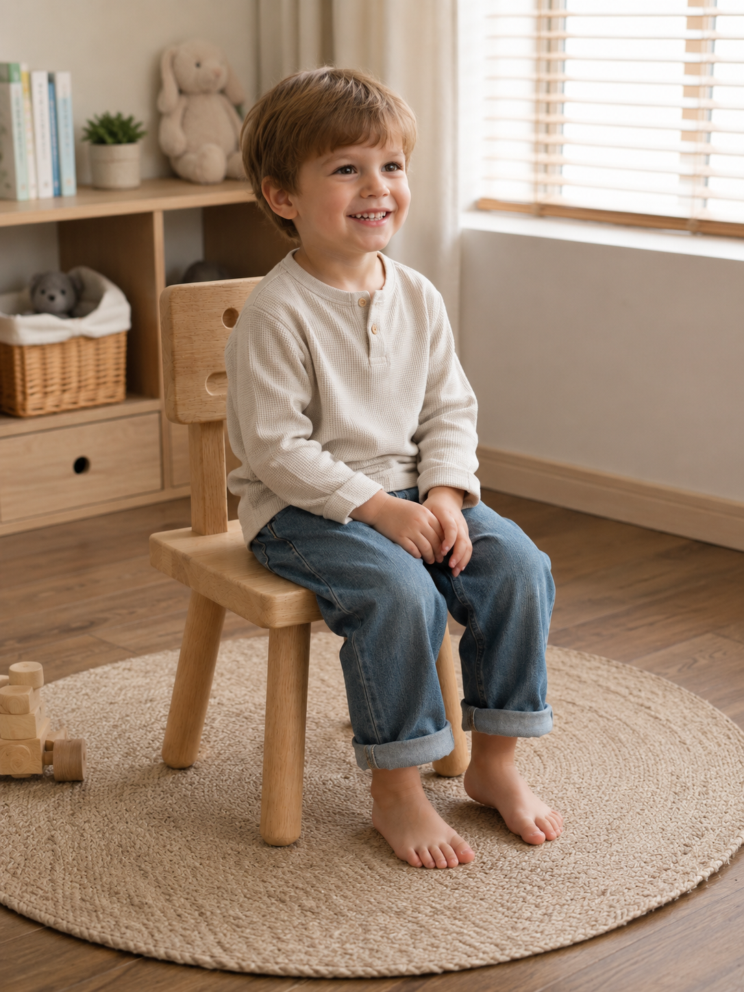 Norvia Kinderstuhl Roboter – Massivholz